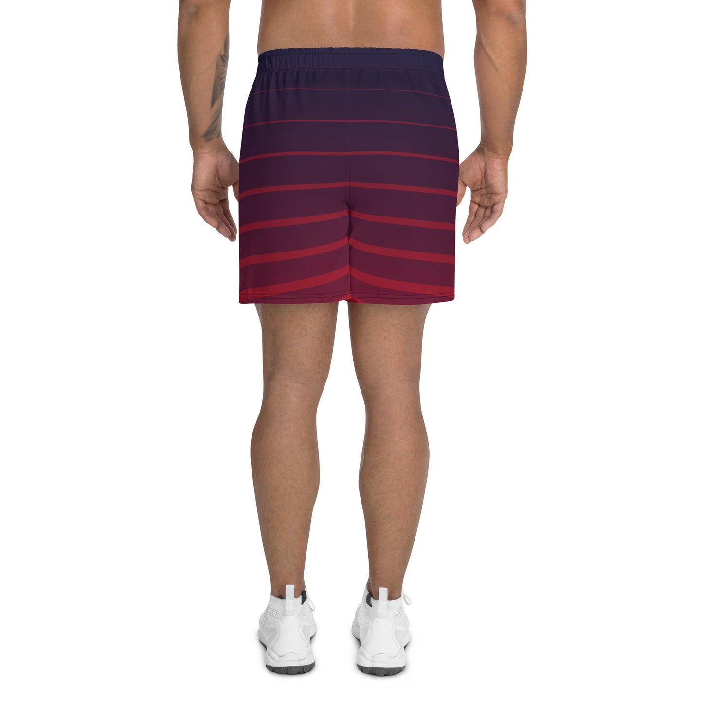 Mens LuxeStride Striped Blue Fade Shorts