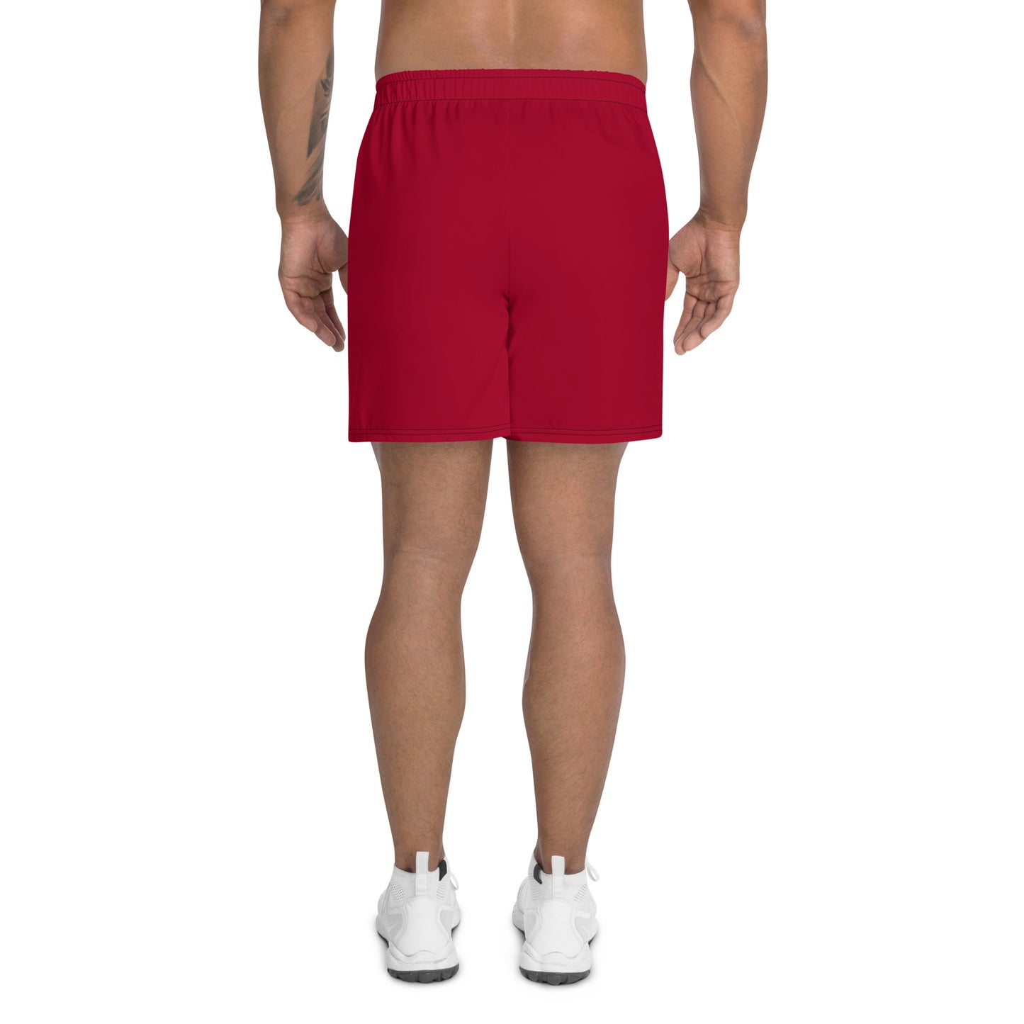 Mens LuxeStride Solid Red Shorts