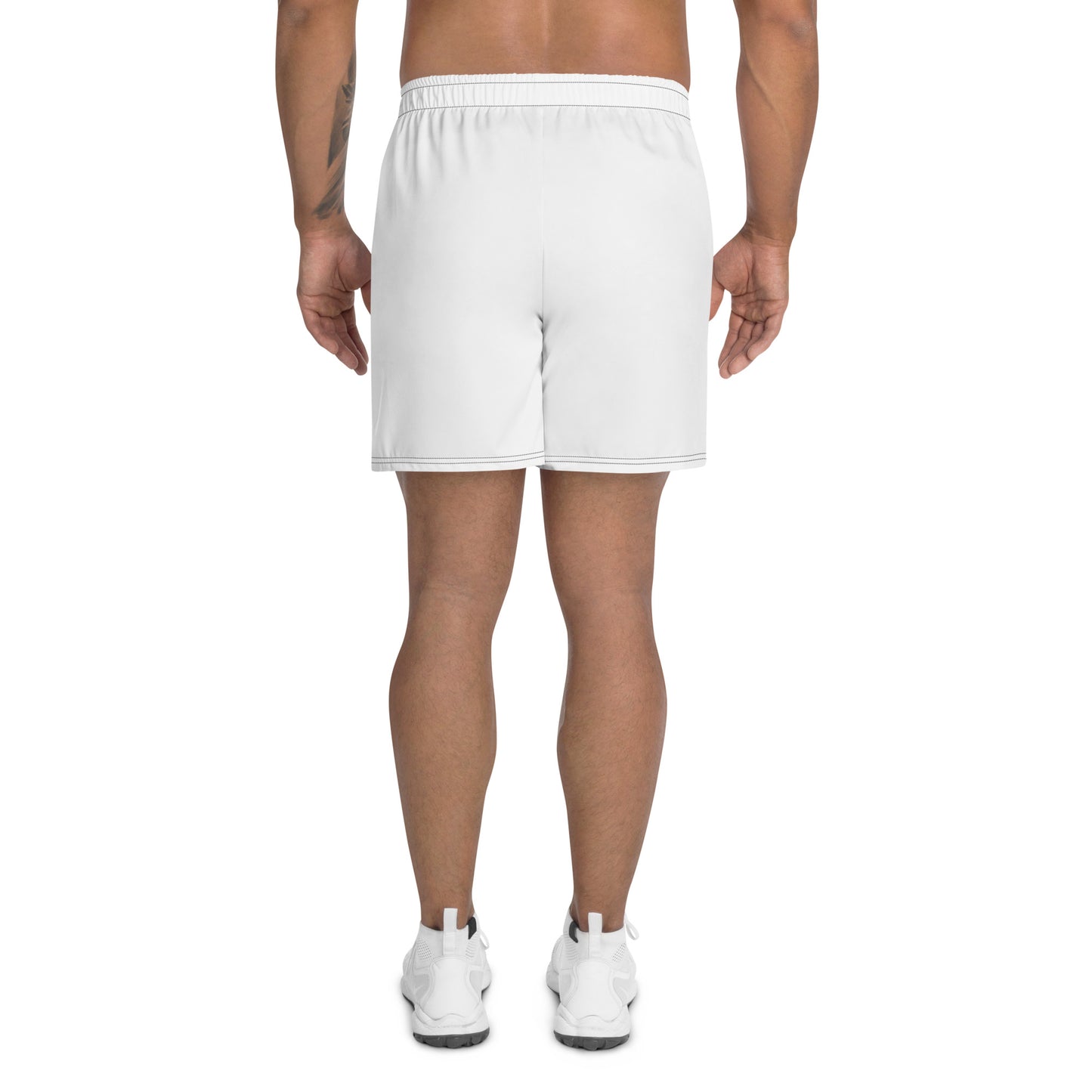 Mens LuxeStride Solid White Shorts