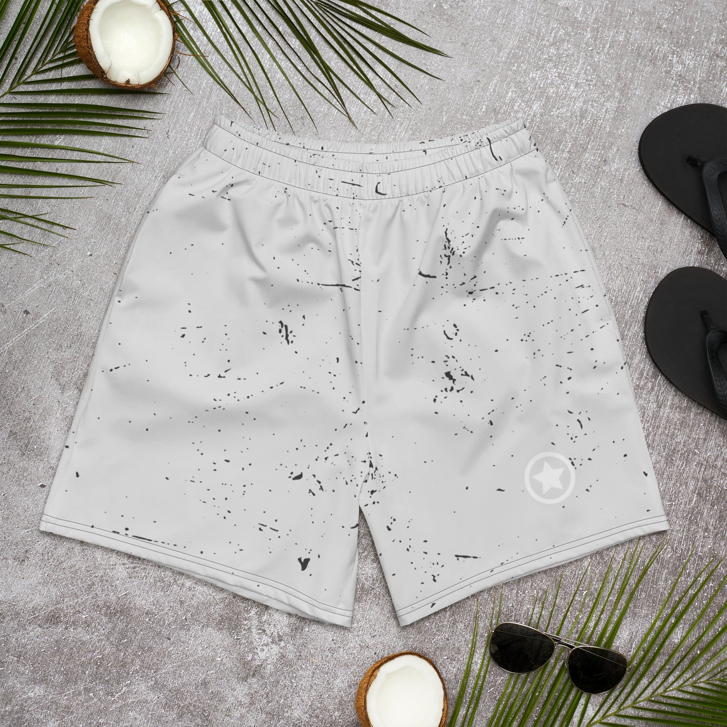 Mens LuxeStride Grey Spatter Shorts