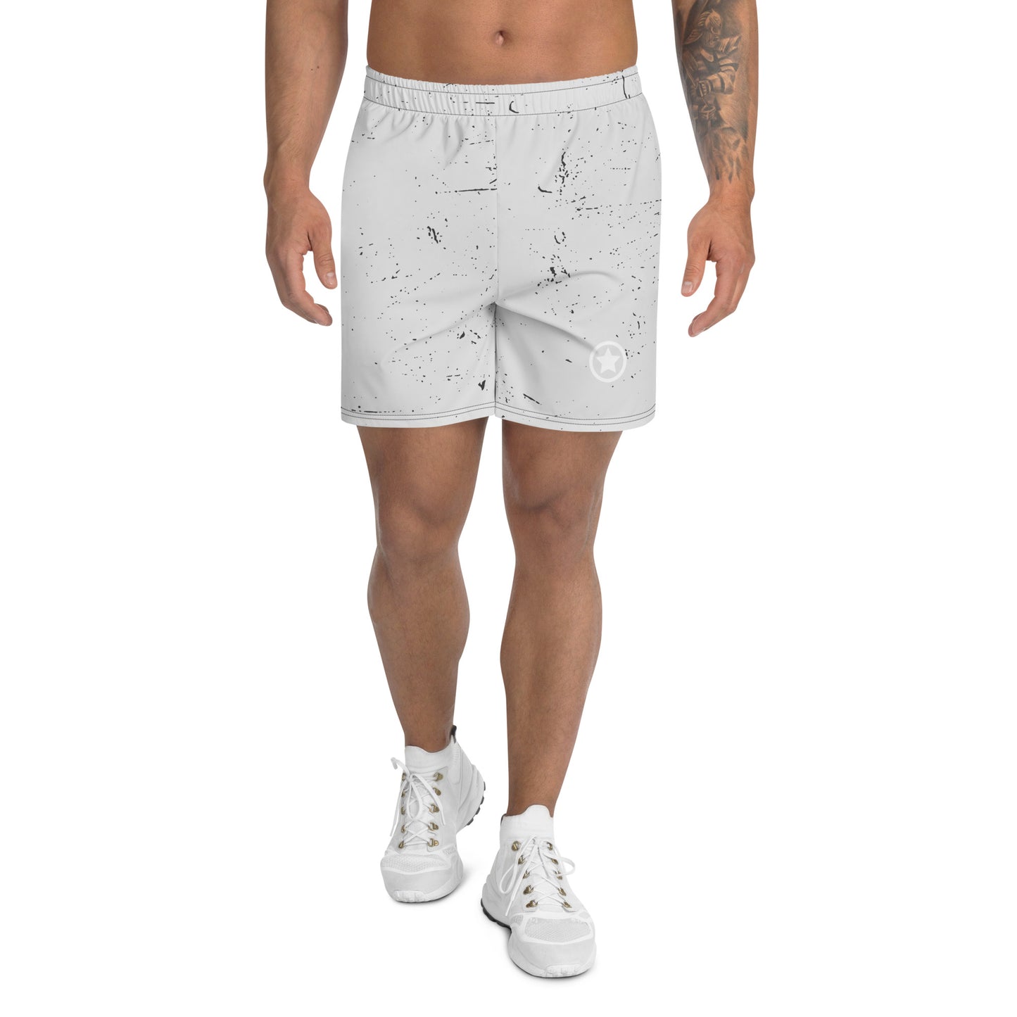 Mens LuxeStride Grey Spatter Shorts