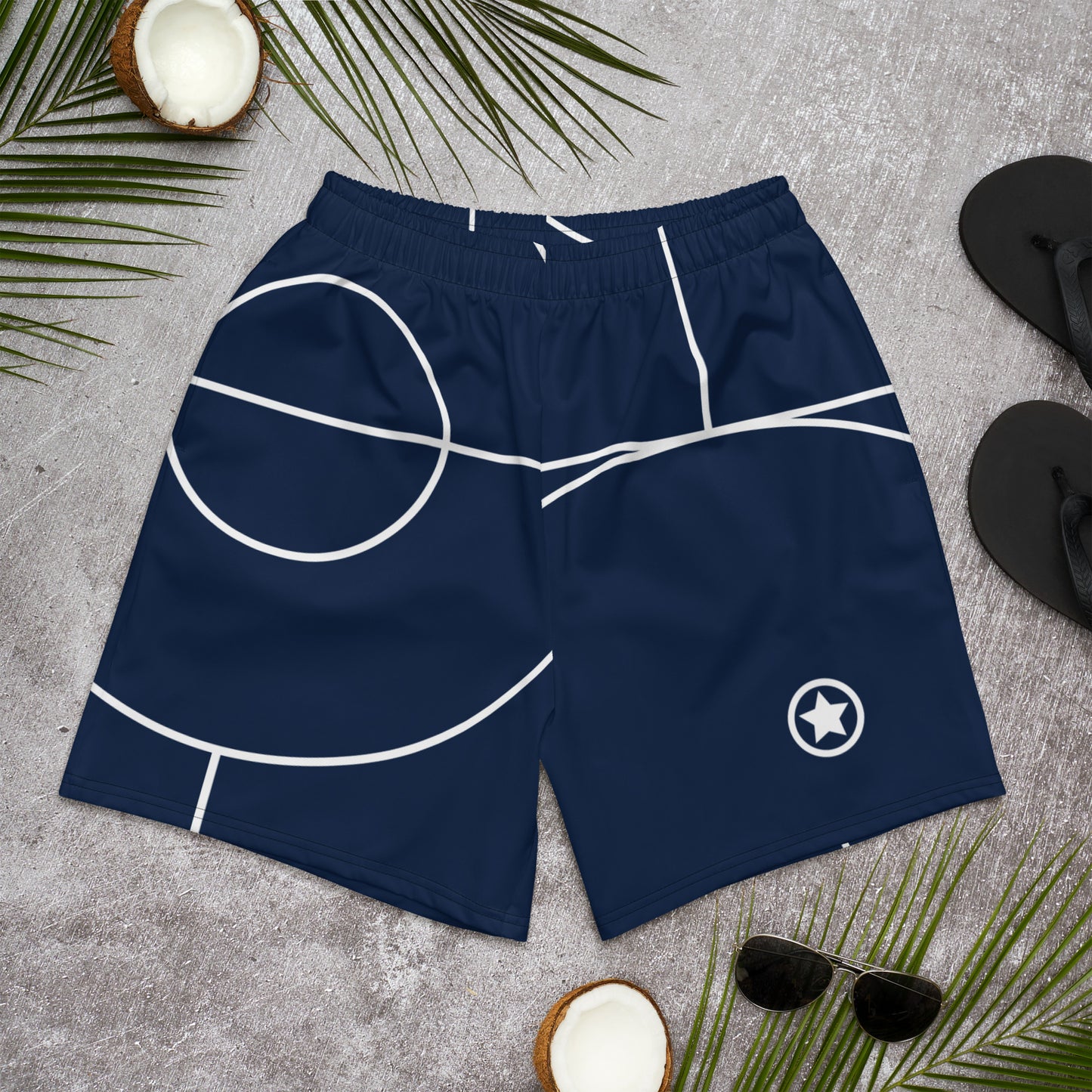 Mens LuxeStride Geometric Line Shorts