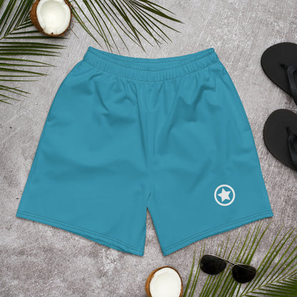 Mens LuxeStride Solid Blue Shorts