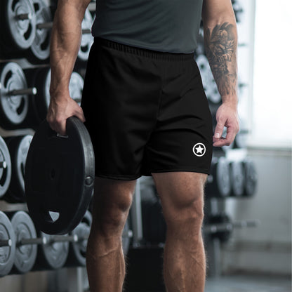 Mens LuxeStride Solid Black Shorts