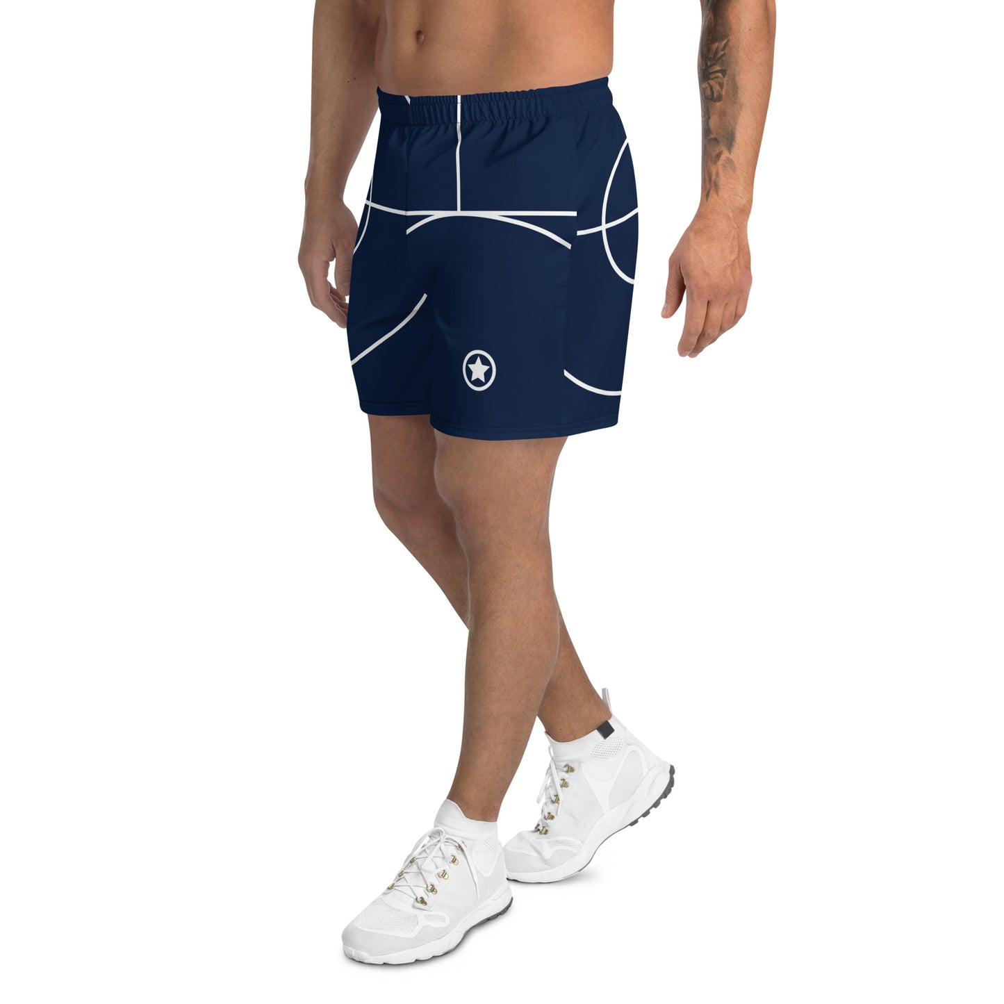 Mens LuxeStride Geometric Line Shorts